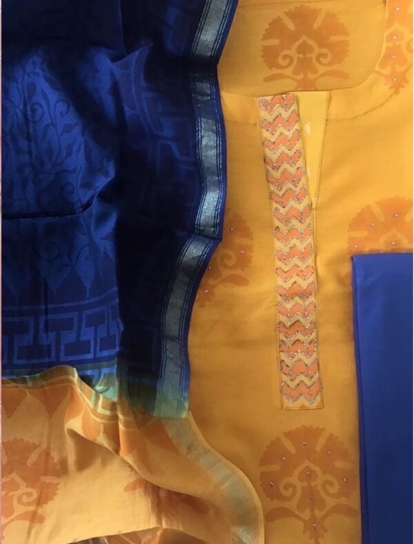 Chanderi silk suit