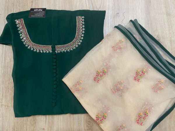 Georgette suit with net dupatta (M 2020)